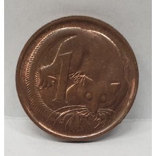 AUSTRALIA 1966 . ONE CENT COIN . CANBERRA SHARP WHISKER